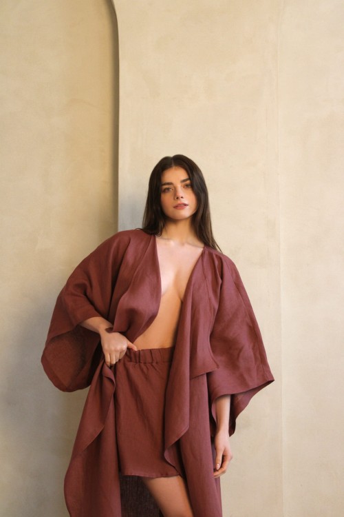 Lniane Szorty Marsala