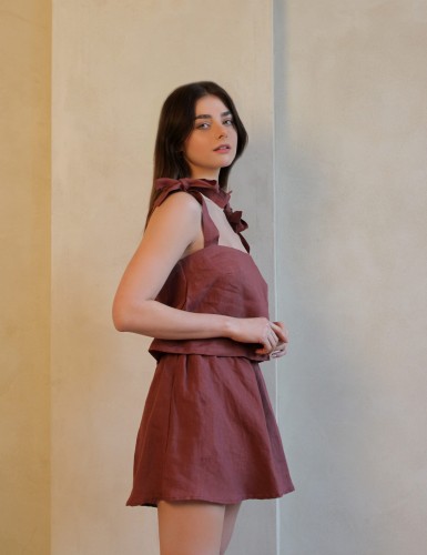 Lniany Komplet Marsala